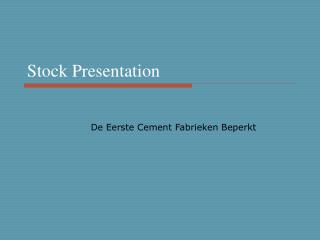 Stock Presentation