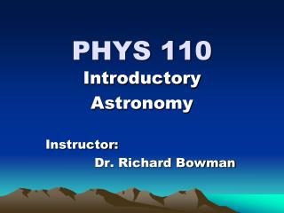 PHYS 110
