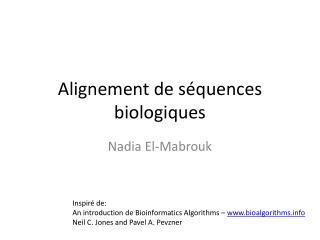 Alignement de séquences biologiques