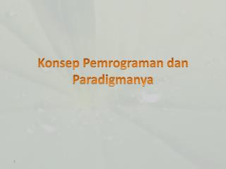 Konsep Pemrograman dan Paradigmanya