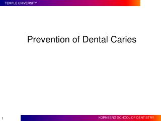 Prevention of Dental Caries