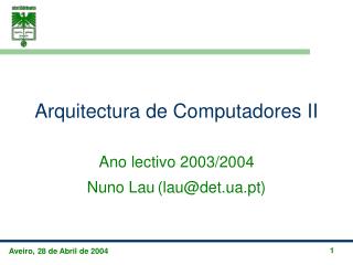 Arquitectura de Computadores II