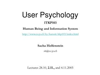 User Psychology