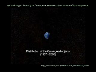 Michael Singer: formerly JPL/Ames, now TIM research in Space Traffic Management