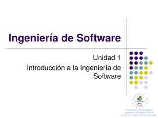 Ingeniería de Software