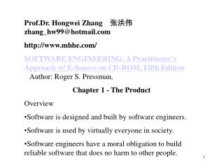Prof.Dr. Hongwei Zhang 张洪伟 zhang_hw99@hotmail mhhe/