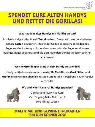 Was hat dein altes Handys mit Gorillas zu tun?