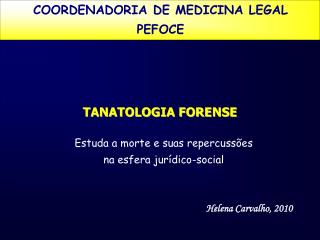 TANATOLOGIA FORENSE