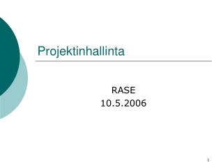 Projektinhallinta