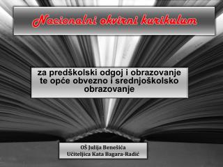 za predškolski odgoj i obrazovanje te opće obvezno i srednjoškolsko obrazovanje