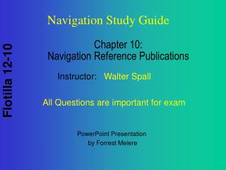 Chapter 10: Navigation Reference Publications