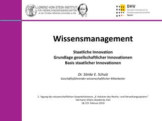 Wissensmanagement Staatliche Innovation Grundlage gesellschaftlicher Innovationen