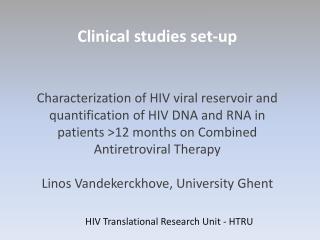 HIV Translational Research Unit - HTRU