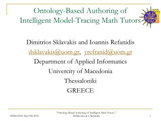 Ontology-Based Authoring of Intelligent Model-Tracing Math Tutors