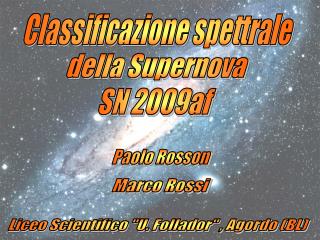 Classificazione spettrale