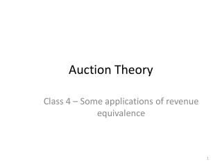 Auction Theory