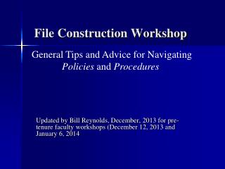 File Construction Workshop