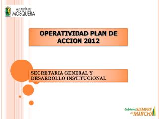 OPERATIVIDAD PLAN DE ACCION 2012