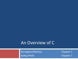 An Overview of C