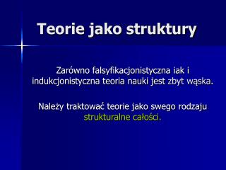 Teorie jako struktury