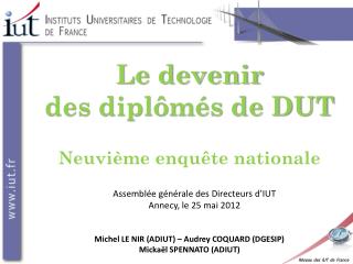 Le devenir des diplômés de DUT