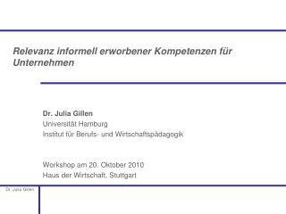 Relevanz informell erworbener Kompetenzen für Unternehmen