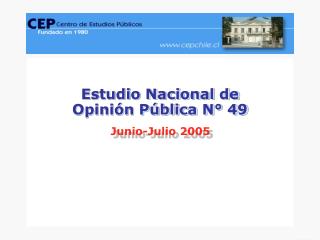 Estudio Nacional de Opinión Pública N° 49