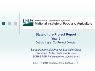 State-of-the-Project Report Year 2 Debbie Inglis, Co-Project Director