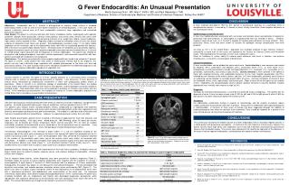 Q Fever Endocarditis: An Unusual Presentation