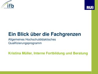 Ein Blick über die Fachgrenzen