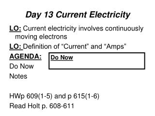 Day 13 Current Electricity