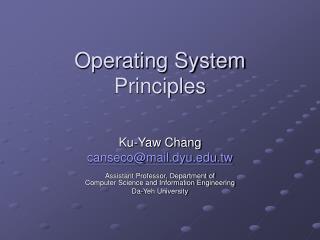 Operating System Principles