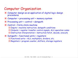 Computer Organization