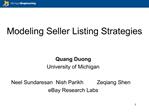 Modeling Seller Listing Strategies
