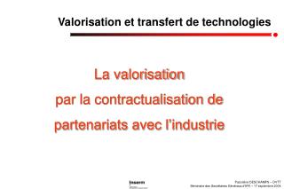 Pascaline DESCHAMPS – DVTT Séminaire des Secrétaires Généraux d’IFR – 17 septembre 2004