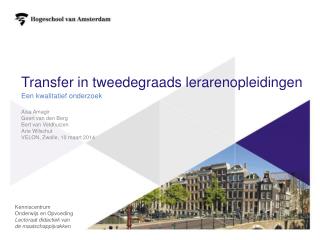 Transfer in tweedegraads lerarenopleidingen