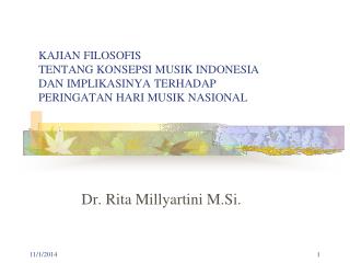 Dr. Rita Millyartini M.Si.