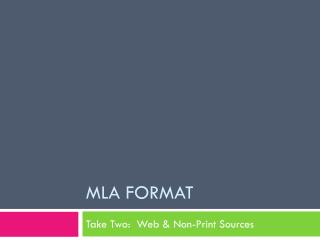 MLA Format