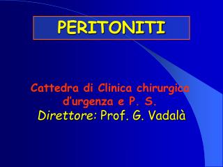 PERITONITI