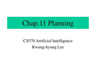 Chap.11 Planning
