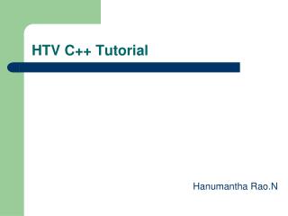 HTV C++ Tutorial