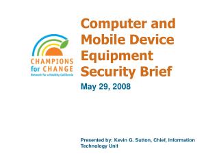 Computer and Mobile Device Equipment Security Brief