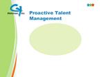 Proactive Talent Management
