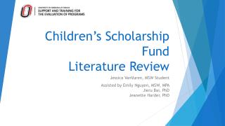 Children’s Scholarship Fund Literature Review