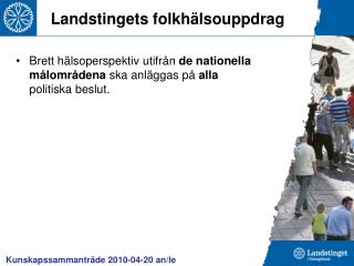 Landstingets folkhälsouppdrag