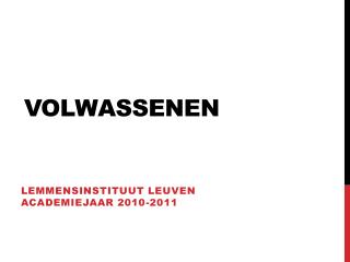 Volwassenen