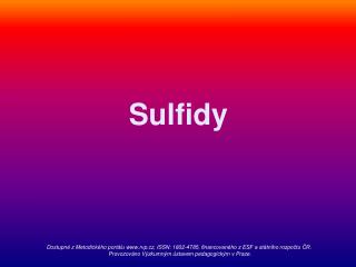 Sulfidy