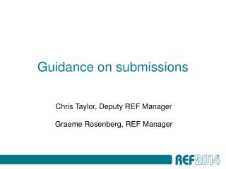 Guidance on submissions
