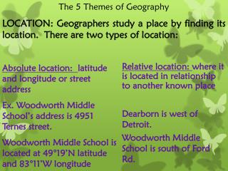 The 5 Themes of Geography