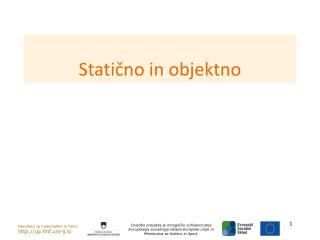 Statično in objektno